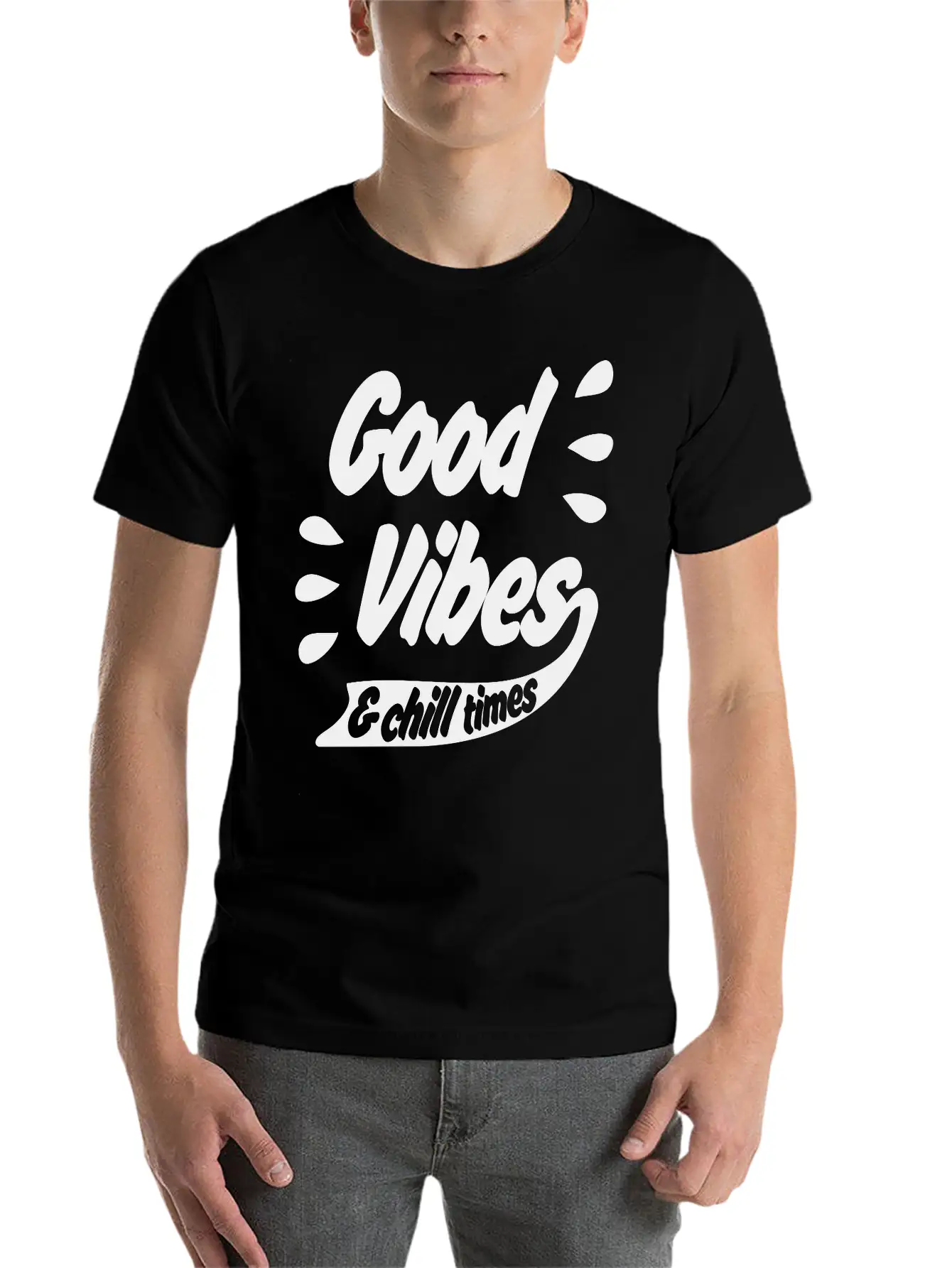 Good Vibes Unisex Casual T-Shirt – Clean Design For Daily Comfort