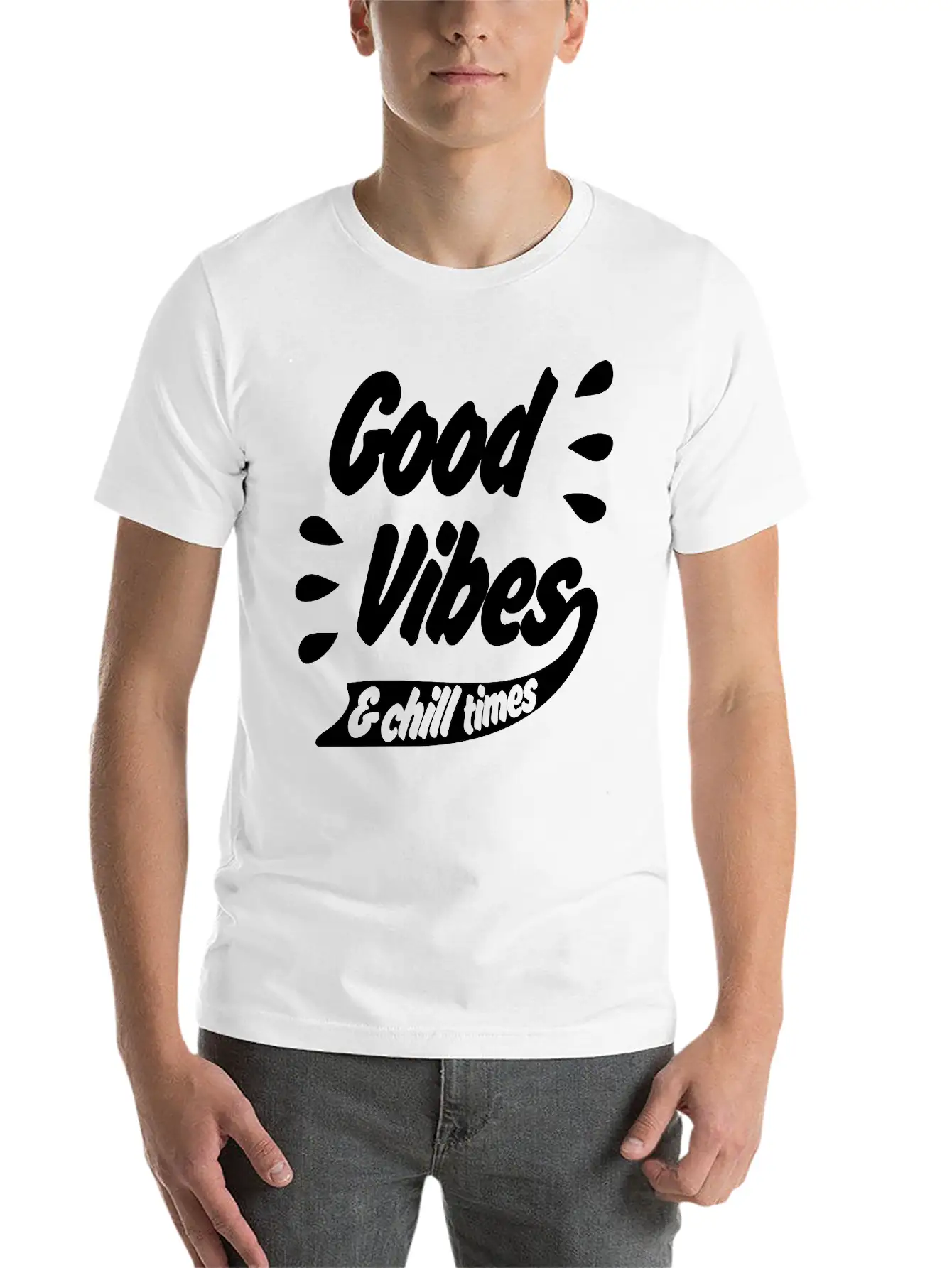Good Vibes Unisex Casual T-Shirt – Clean Design For Daily Comfort