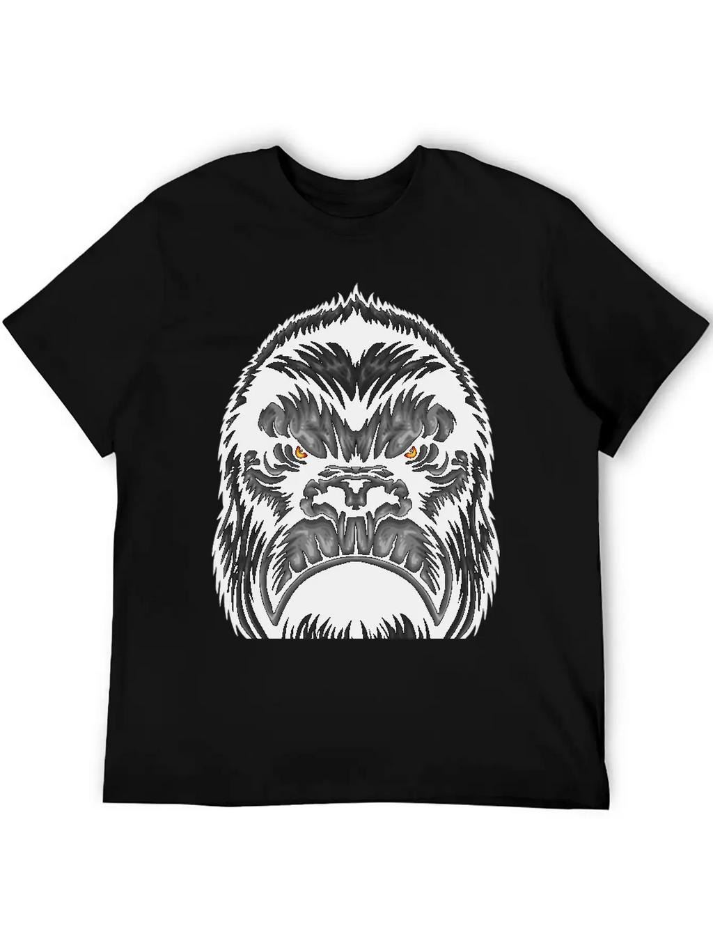 Gorilla Head Animal Wildlife Streetwear Fun Vector Stylish Everyday T-Shirt – Unisex Basic Cotton Tee