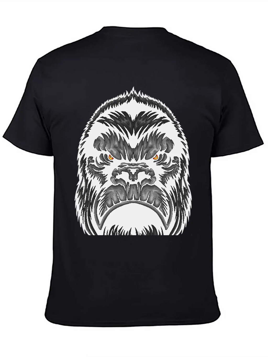 Gorilla Head Animal Wildlife Streetwear Fun Vector Stylish Everyday T-Shirt – Unisex Basic Cotton Tee