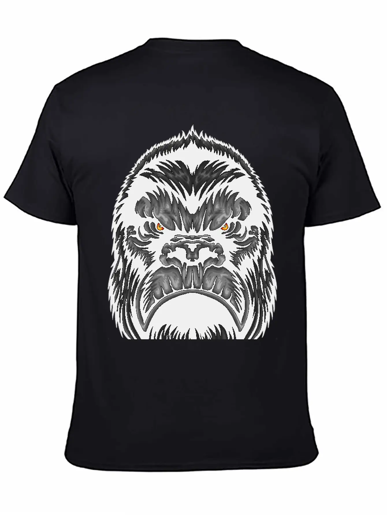Gorilla Head Animal Wildlife Streetwear Fun Vector Stylish Everyday T-Shirt – Unisex Basic Cotton Tee