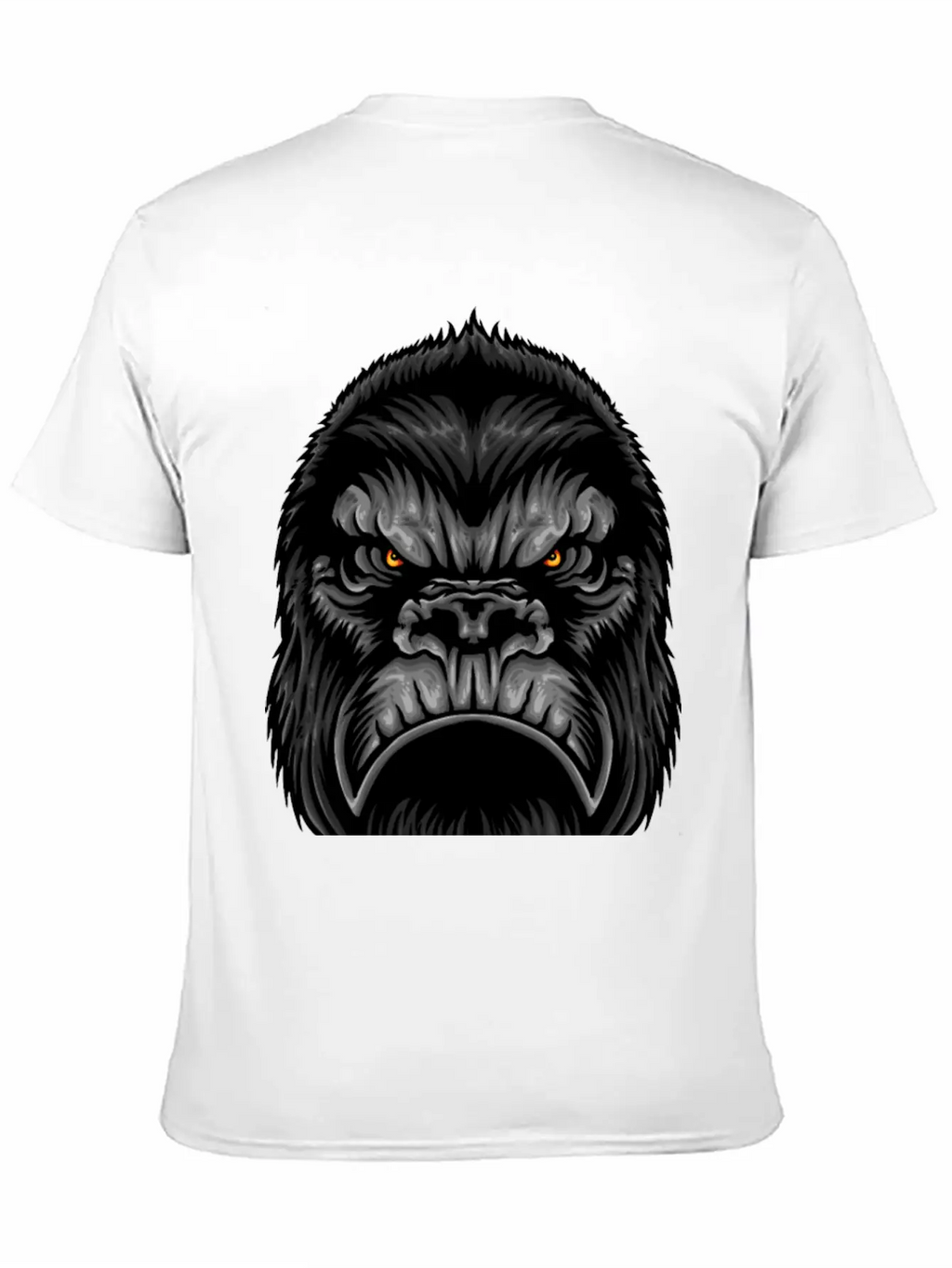 Gorilla Head Animal Wildlife Streetwear Fun Vector Stylish Everyday T-Shirt – Unisex Basic Cotton Tee