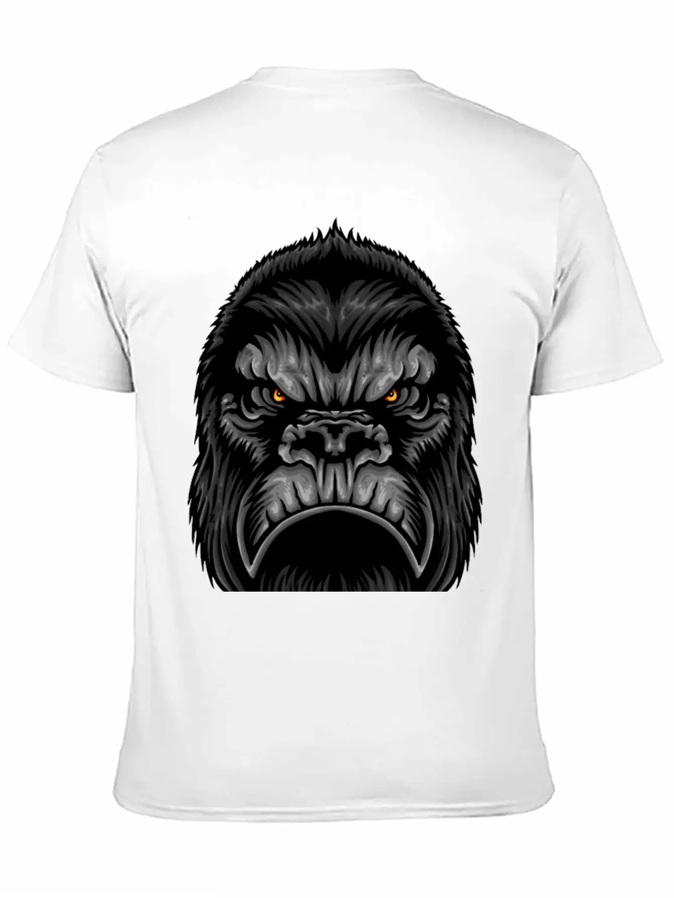 Gorilla Head Animal Wildlife Streetwear Fun Vector Stylish Everyday T-Shirt – Unisex Basic Cotton Tee