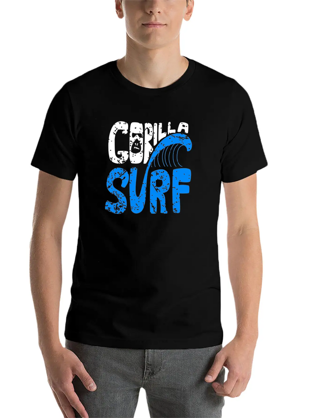 Gorilla Surf Stylish Everyday T-Shirt – Unisex Basic Cotton Tee
