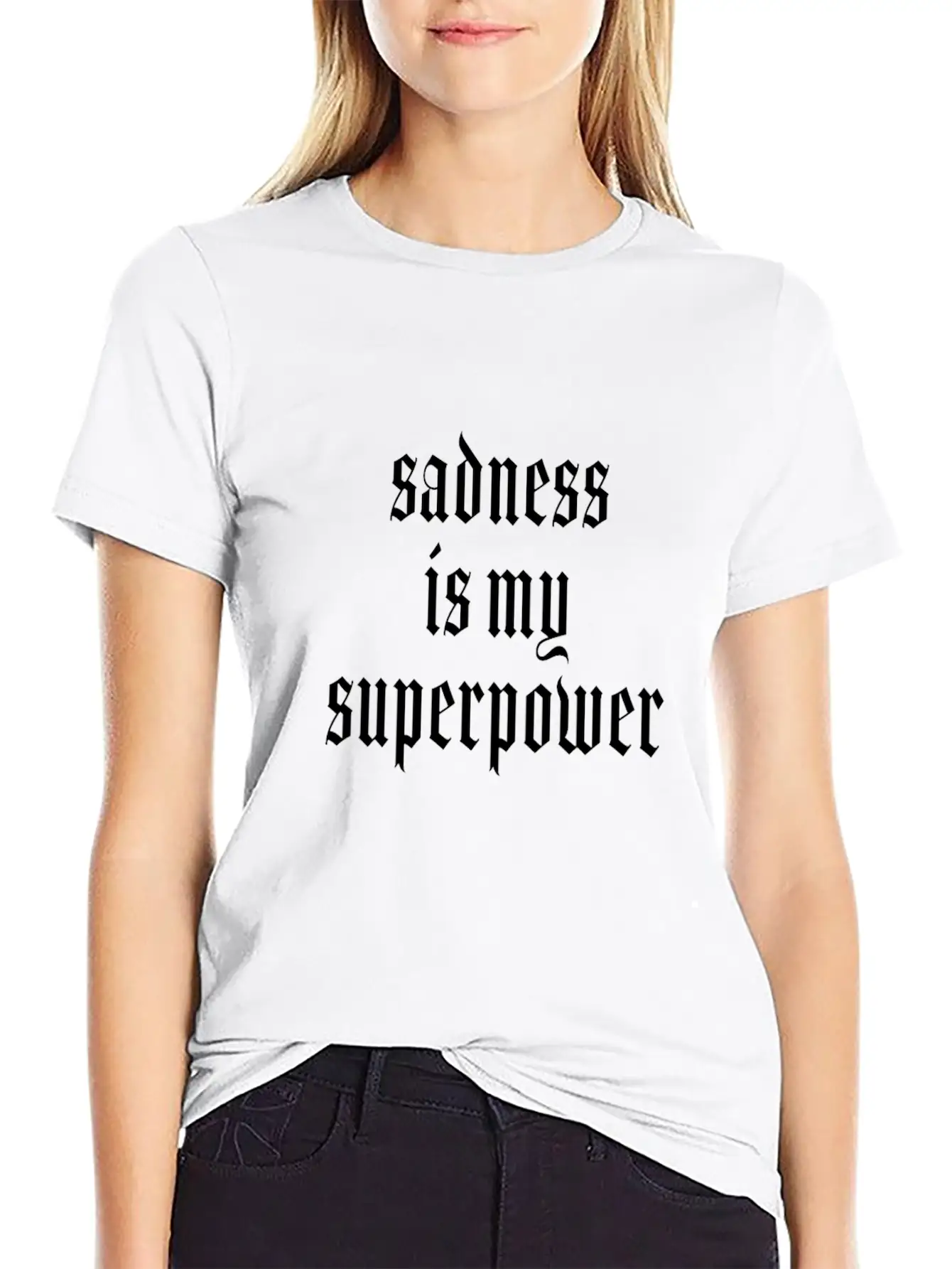 Gothic Aesthetic Soft Grunge Goth Black Dark Essential Cotton Tee For Daily Outfits – Unisex Style