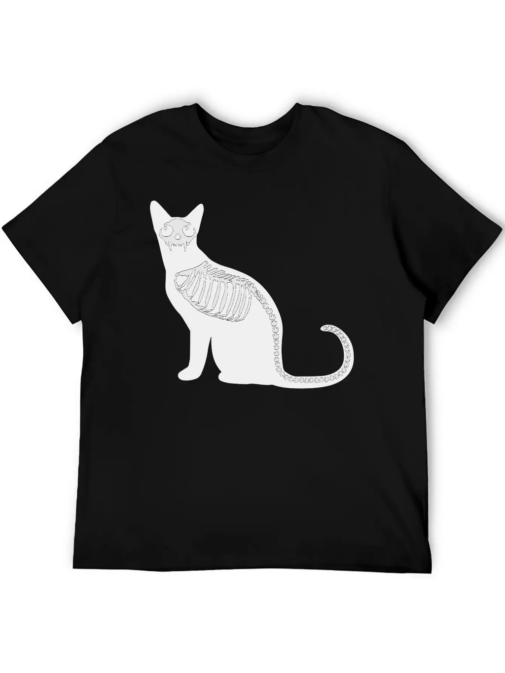 Gothic Cat Skeleton Timeless Short Sleeve Tee – Comfy And Minimalist Design