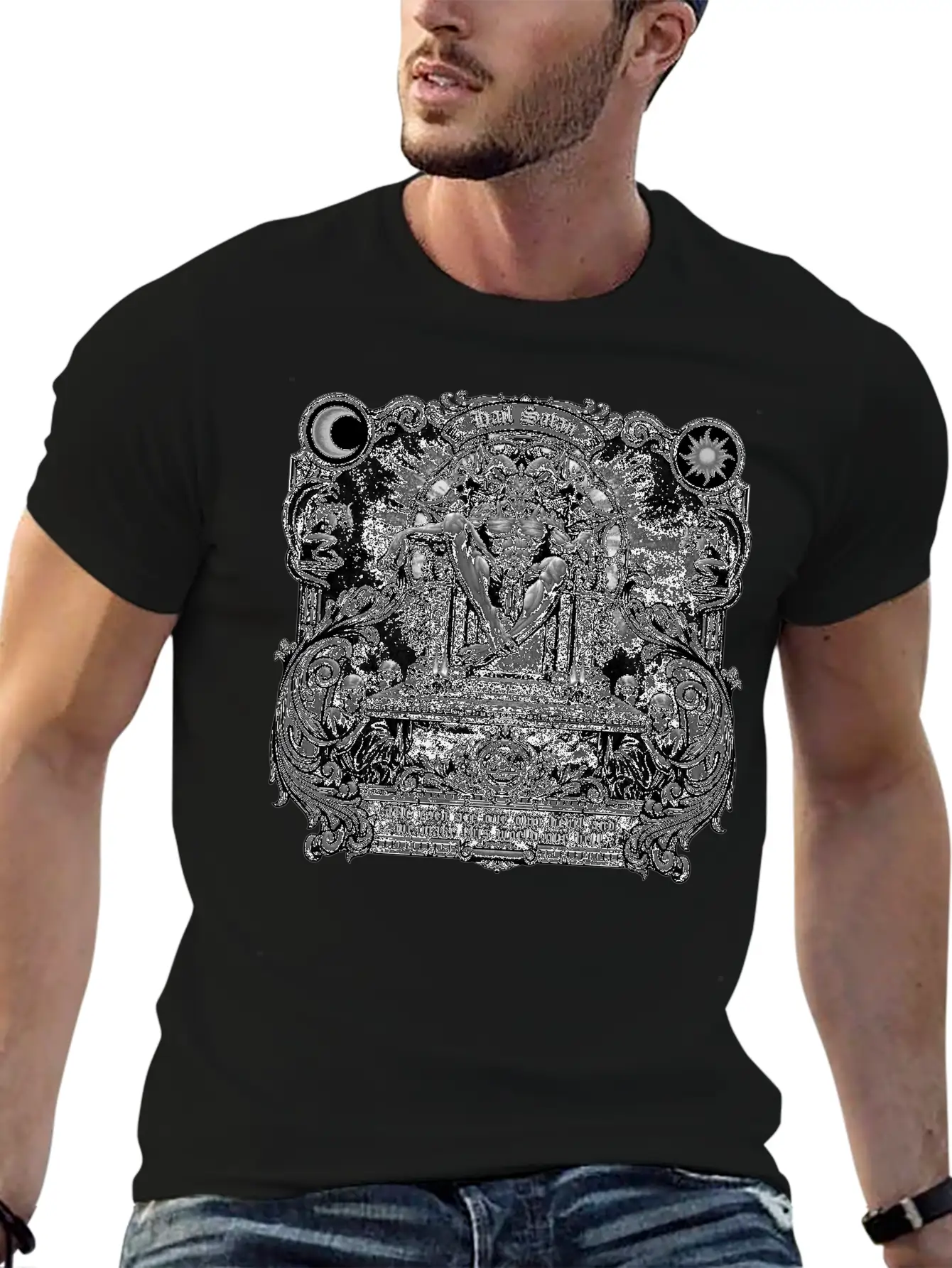 Gothic Evil Satans Throne Classic Cotton Tee – Unisex Comfort For Any Season