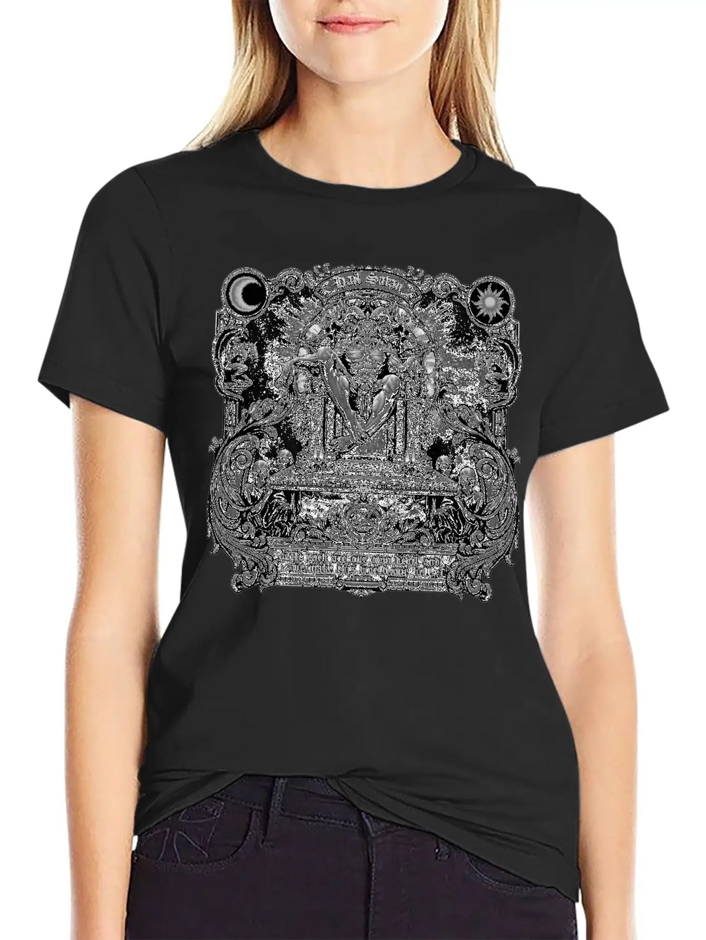 Gothic Evil Satans Throne Classic Cotton Tee – Unisex Comfort For Any Season
