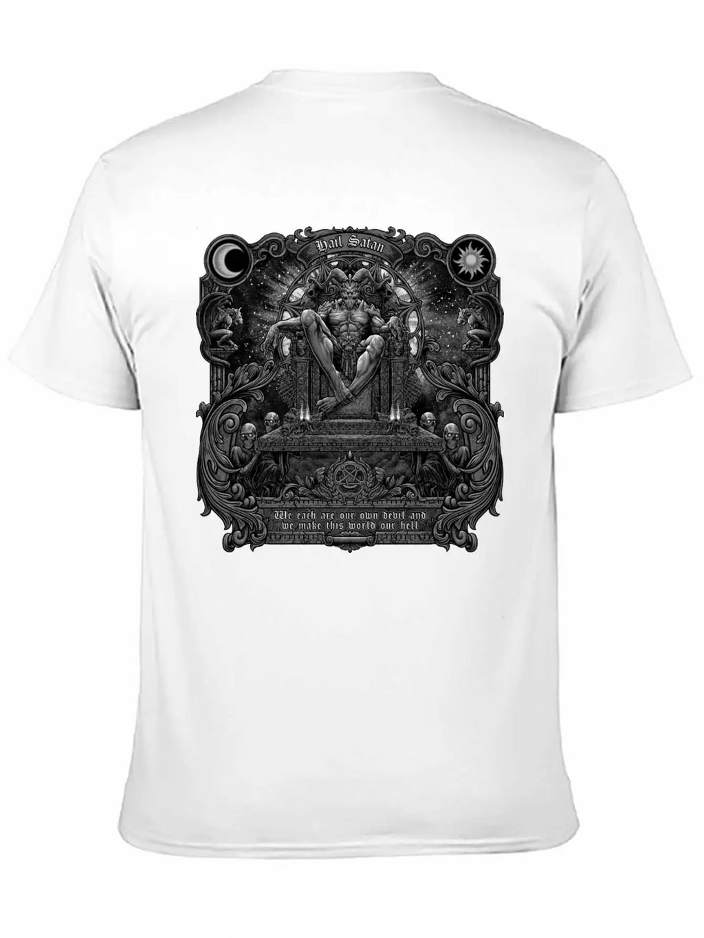 Gothic Evil Satans Throne Classic Cotton Tee – Unisex Comfort For Any Season