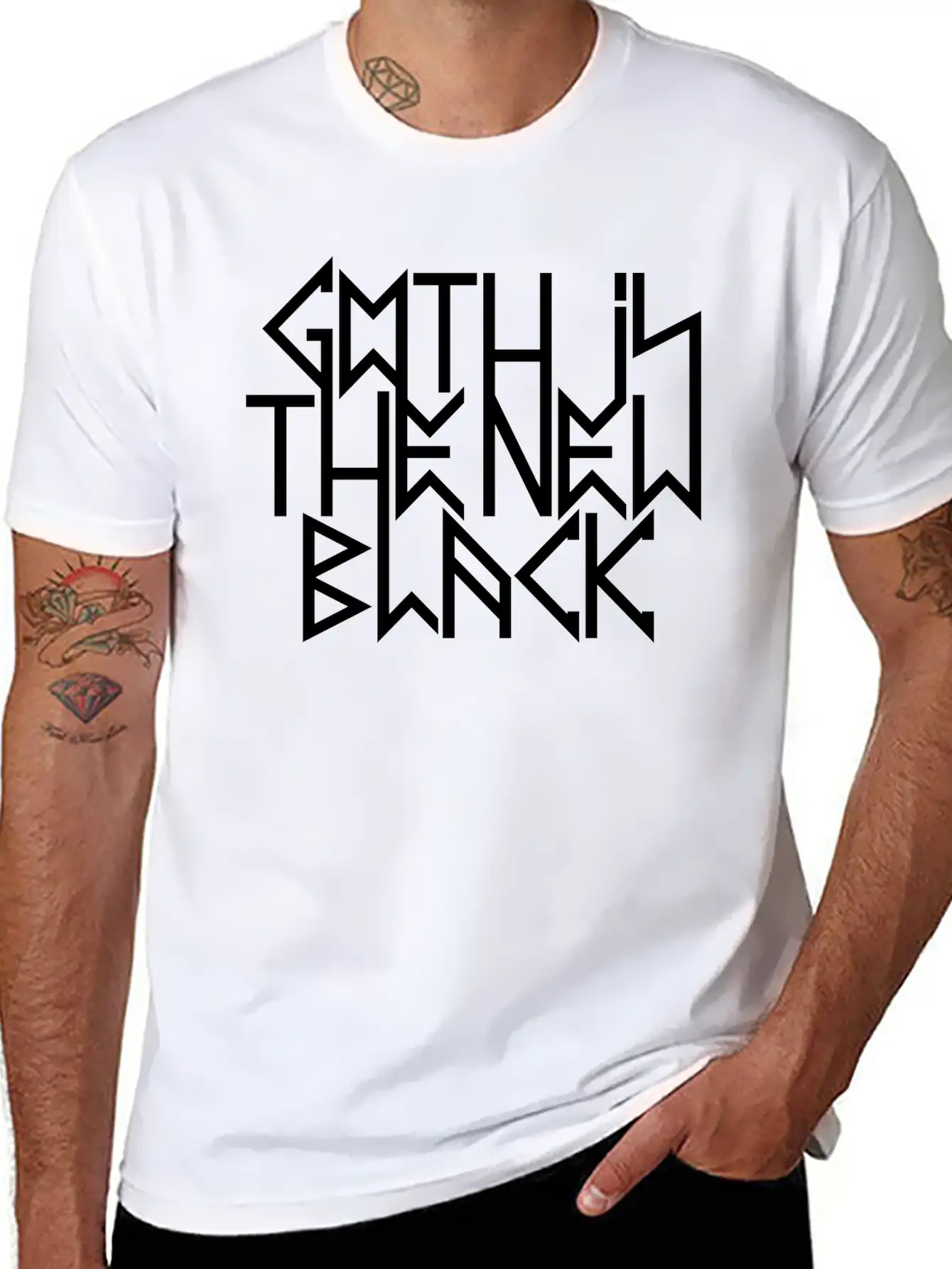 Gothic New Black 2 Breathable Soft Cotton T-Shirt – Timeless Casual Look