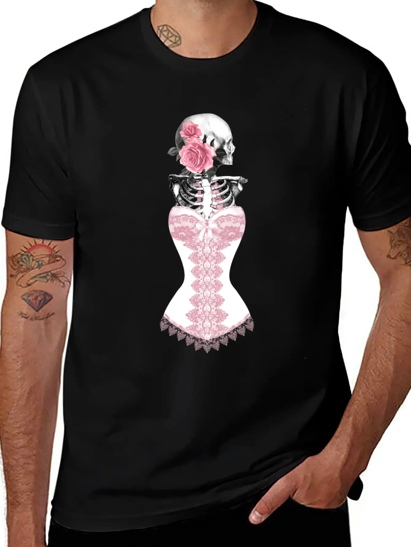 Gothik Raven Goth Skull Death Skull Punk Dark Essential Cotton Tee For Daily Outfits – Unisex Style