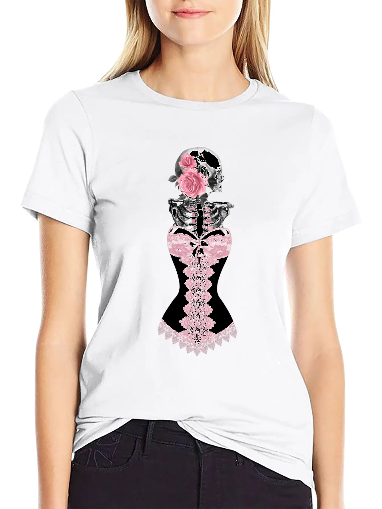 Gothik Raven Goth Skull Death Skull Punk Dark Essential Cotton Tee For Daily Outfits – Unisex Style