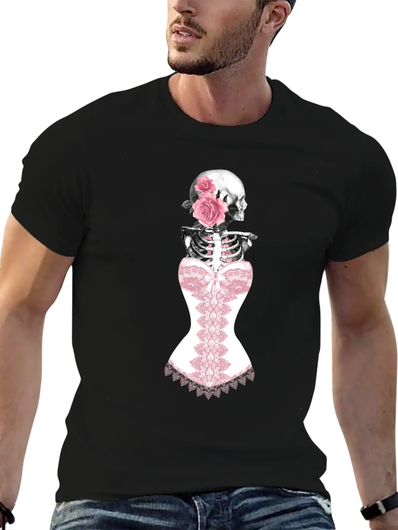 Gothik Raven Goth Skull Death Skull Punk Dark Essential Cotton Tee For Daily Outfits – Unisex Style
