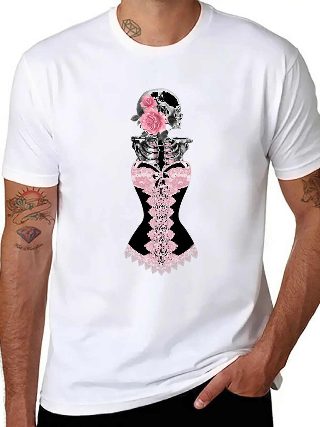 Gothik Raven Goth Skull Death Skull Punk Dark Essential Cotton Tee For Daily Outfits – Unisex Style