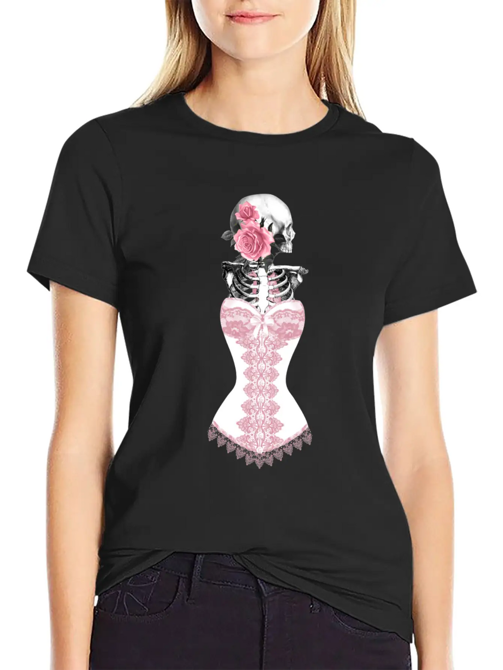 Gothik Raven Goth Skull Death Skull Punk Dark Essential Cotton Tee For Daily Outfits – Unisex Style