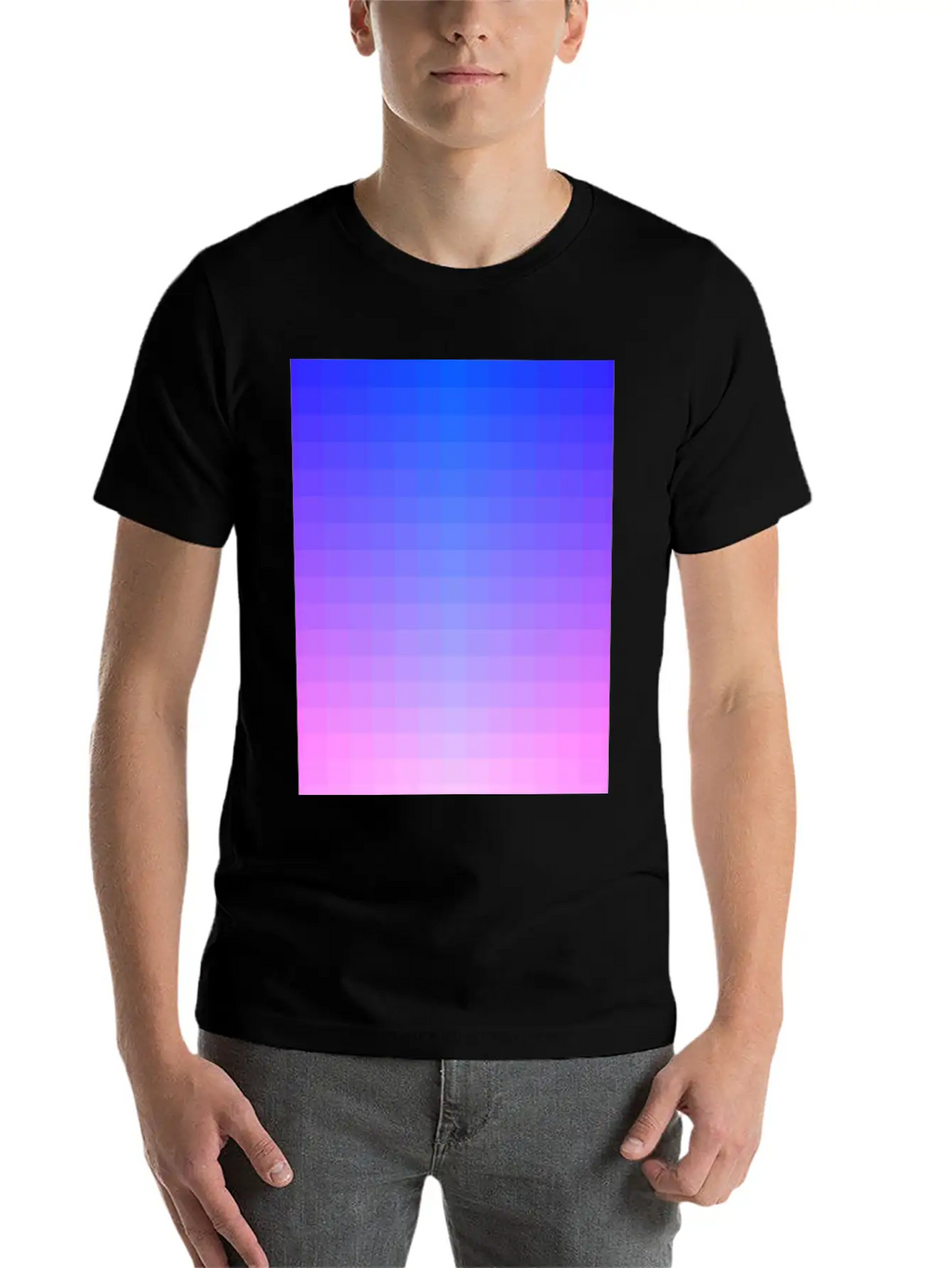 Gradient Color Pixel Pattern #2 Essential Cotton Tee For Daily Outfits – Unisex Style