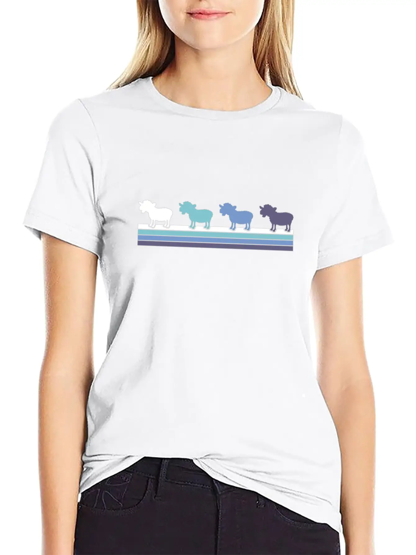 Gradient Kangaroo Silhouette Classic Cotton Tee – Unisex Comfort For Any Season