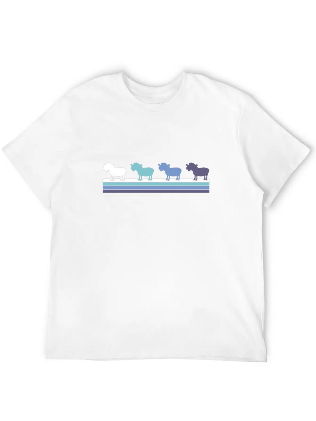 Gradient Kangaroo Silhouette Classic Cotton Tee – Unisex Comfort For Any Season