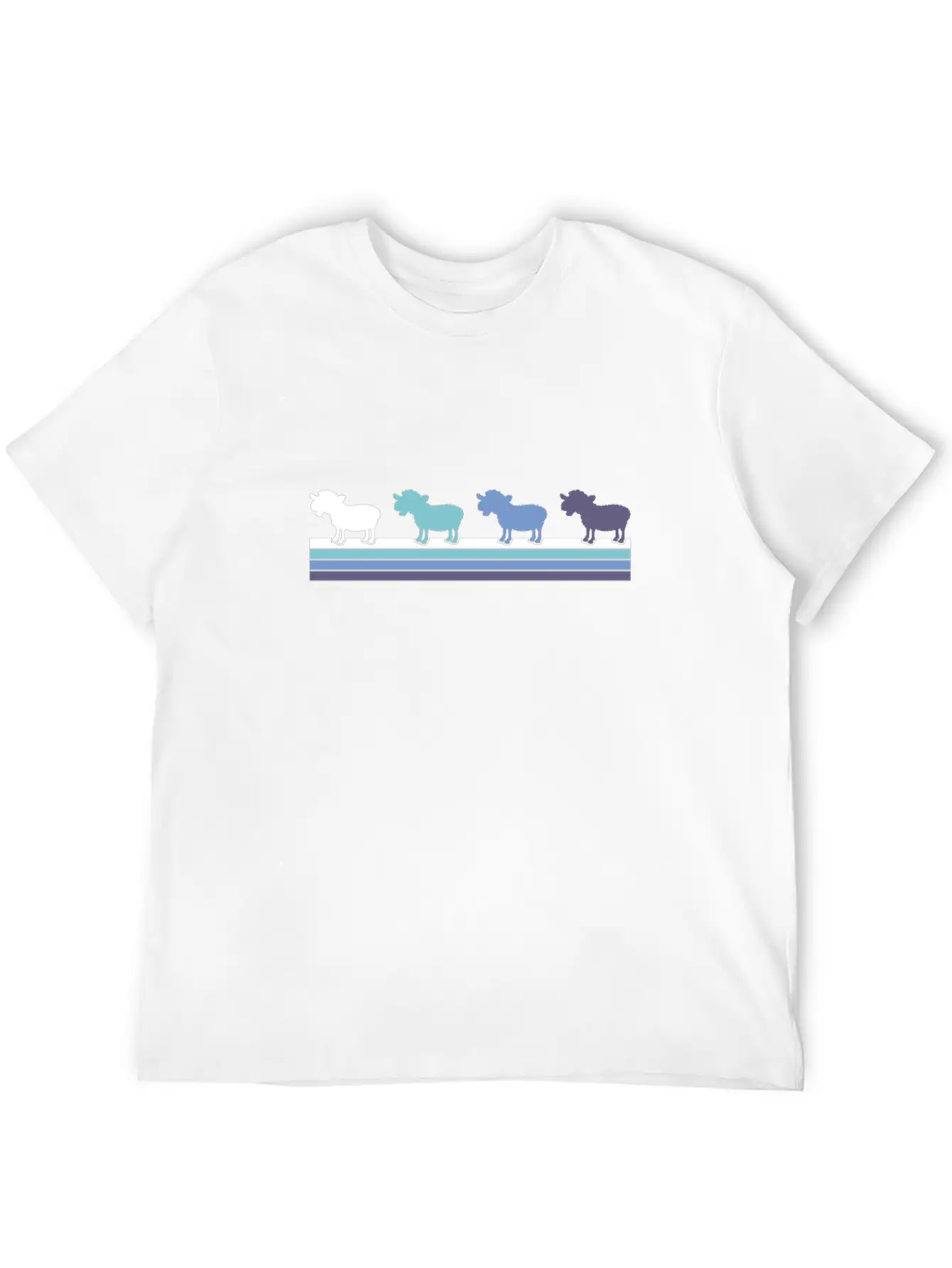 Gradient Kangaroo Silhouette Classic Cotton Tee – Unisex Comfort For Any Season