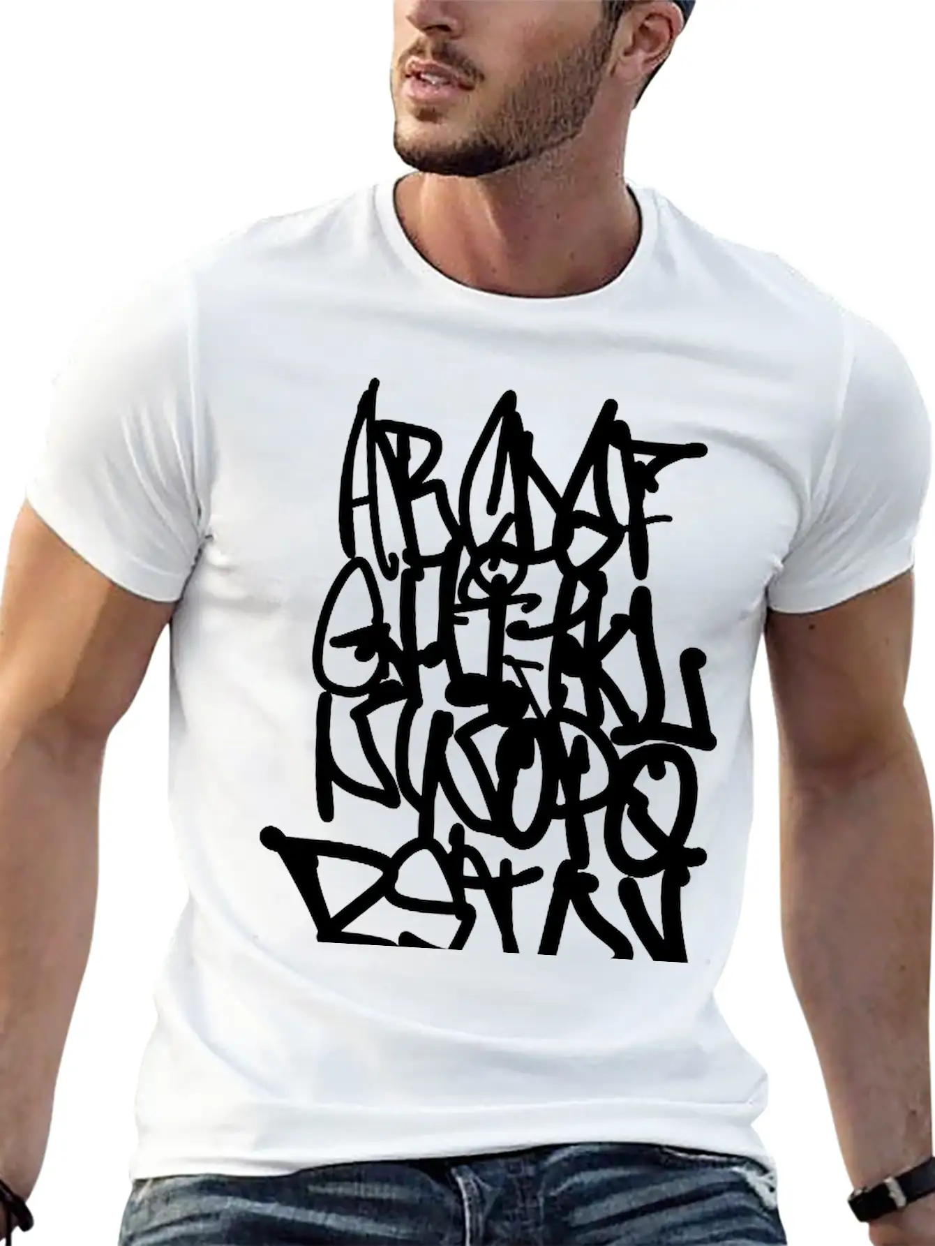 Graffiti Alphabet Classic Cotton Tee – Unisex Comfort For Any Season