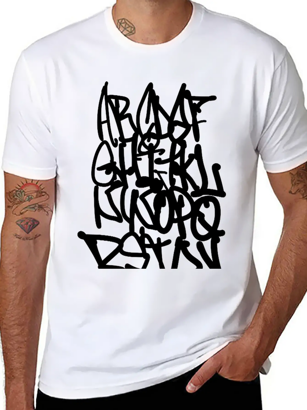 Graffiti Alphabet Classic Cotton Tee – Unisex Comfort For Any Season