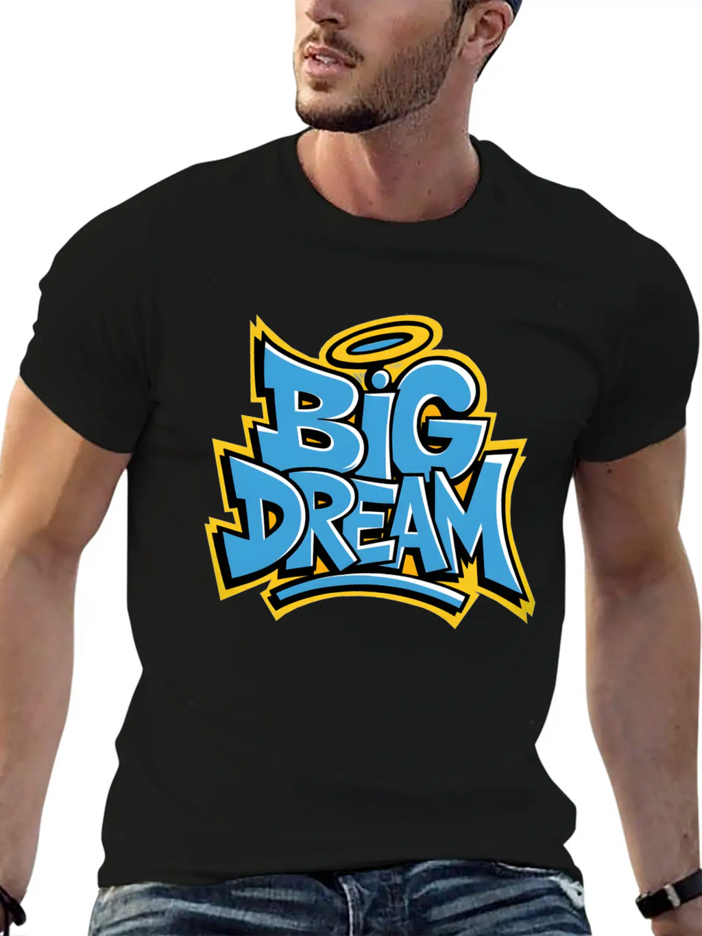 Graffiti Big Dream Classic Cotton Tee – Unisex Comfort For Any Season