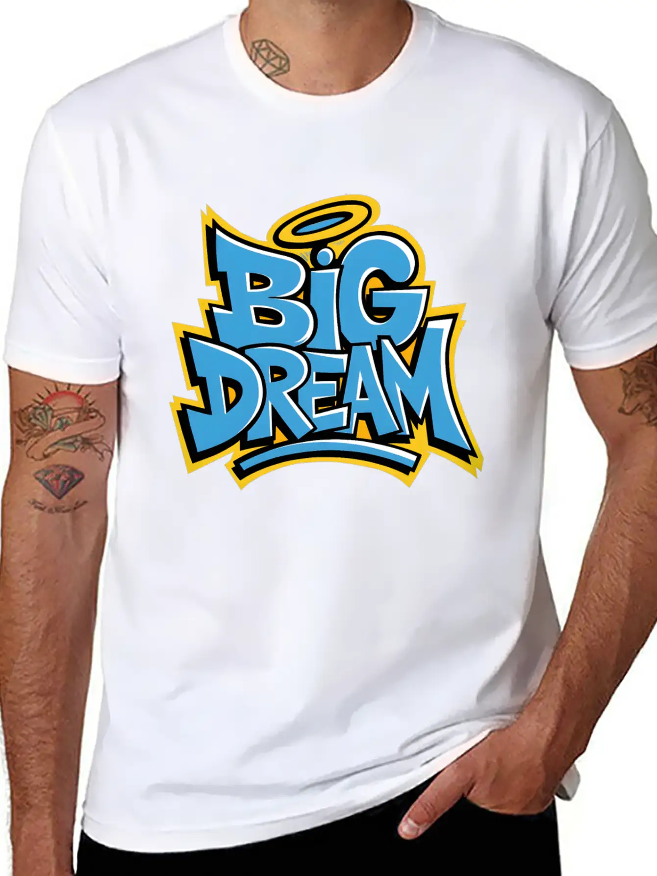 Graffiti Big Dream Classic Cotton Tee – Unisex Comfort For Any Season