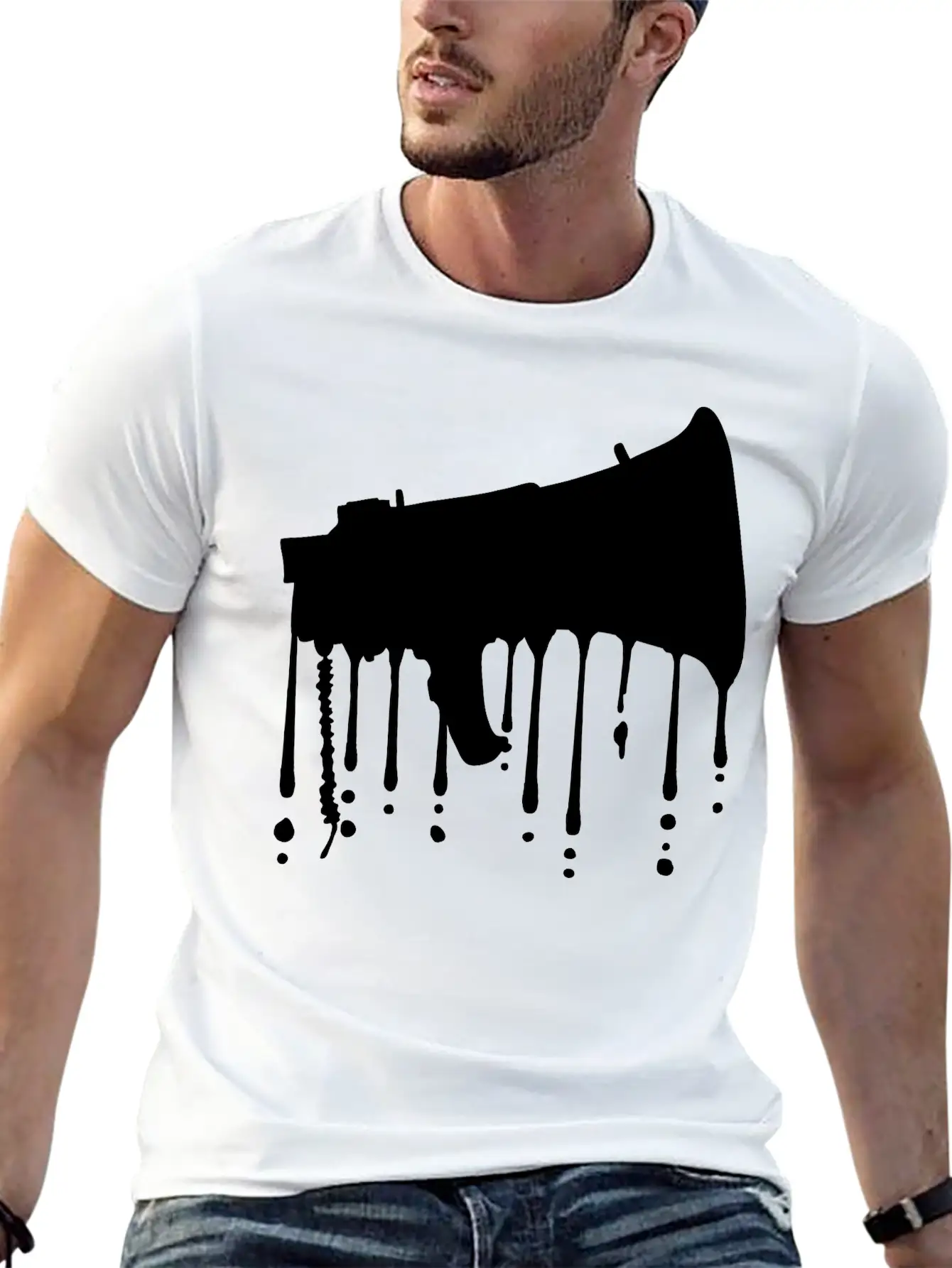 Graffiti Megaphone Propaganda Loudspeaker Breathable Soft Cotton T-Shirt – Timeless Casual Look