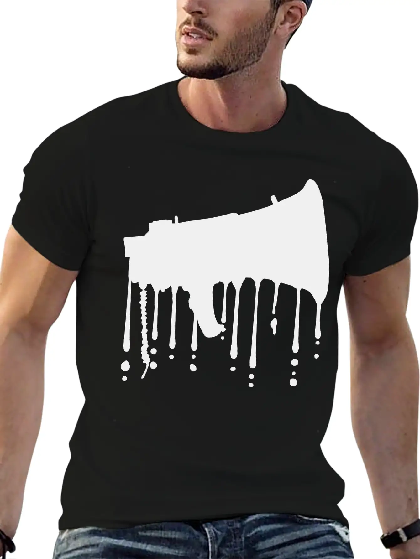 Graffiti Megaphone Propaganda Loudspeaker Breathable Soft Cotton T-Shirt – Timeless Casual Look