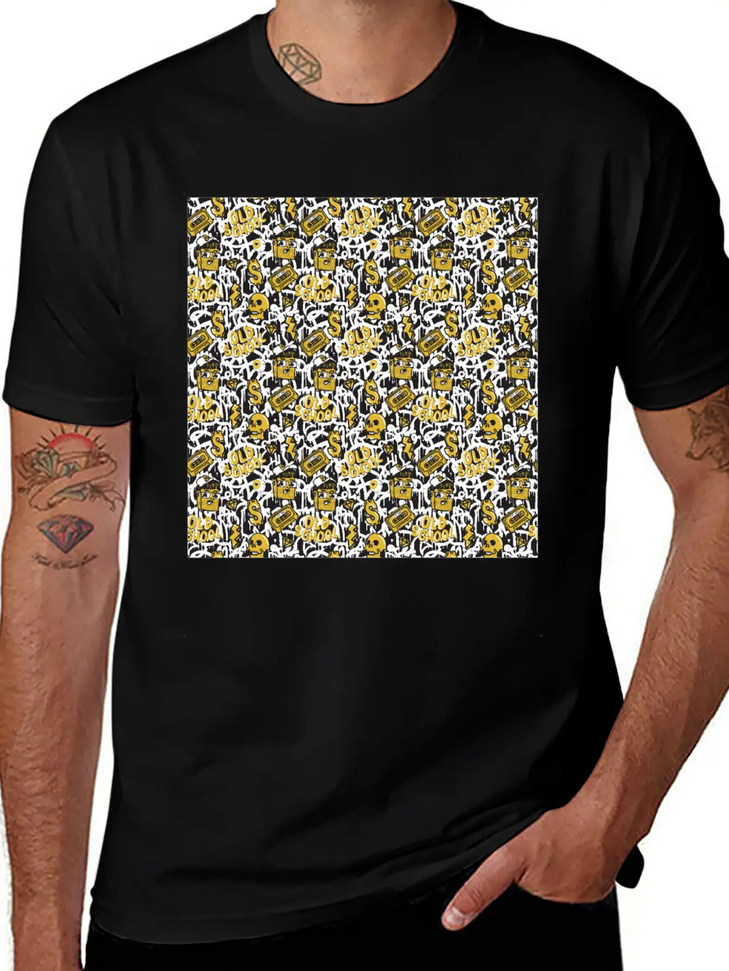Graffiti Pattern | Street Art Urban Graphic Breathable Graphic T-Shirt – Perfect For Casual Days