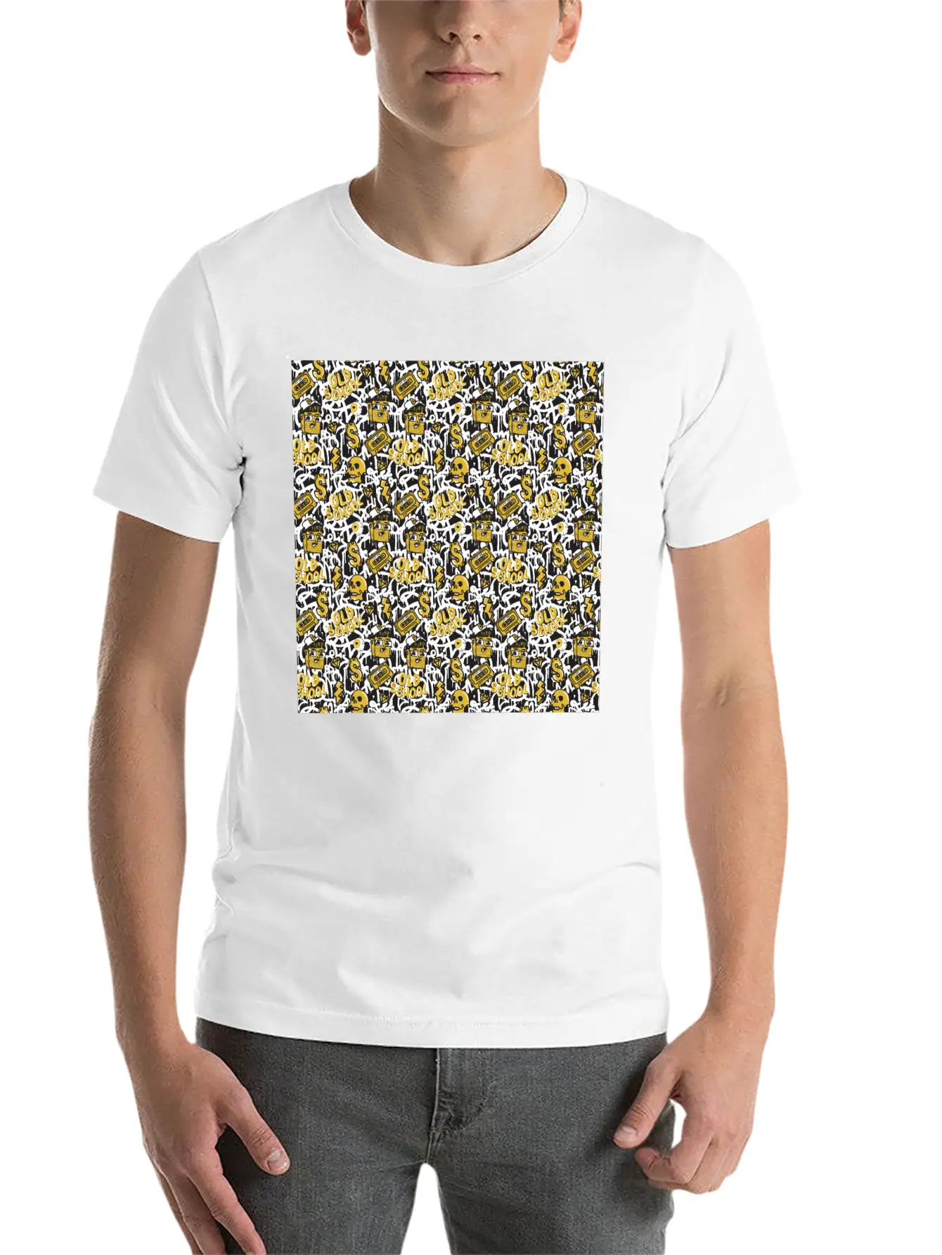 Graffiti Pattern | Street Art Urban Graphic Breathable Graphic T-Shirt – Perfect For Casual Days
