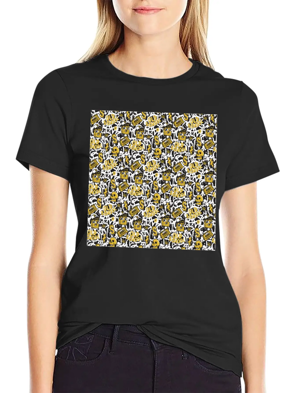 Graffiti Pattern | Street Art Urban Graphic Breathable Graphic T-Shirt – Perfect For Casual Days