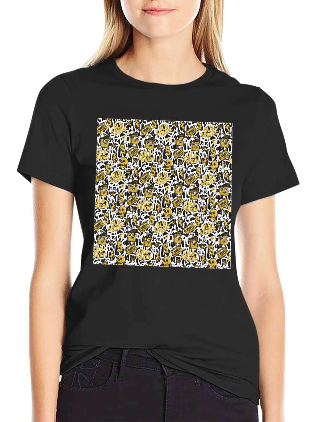 Graffiti Pattern | Street Art Urban Graphic Breathable Graphic T-Shirt – Perfect For Casual Days