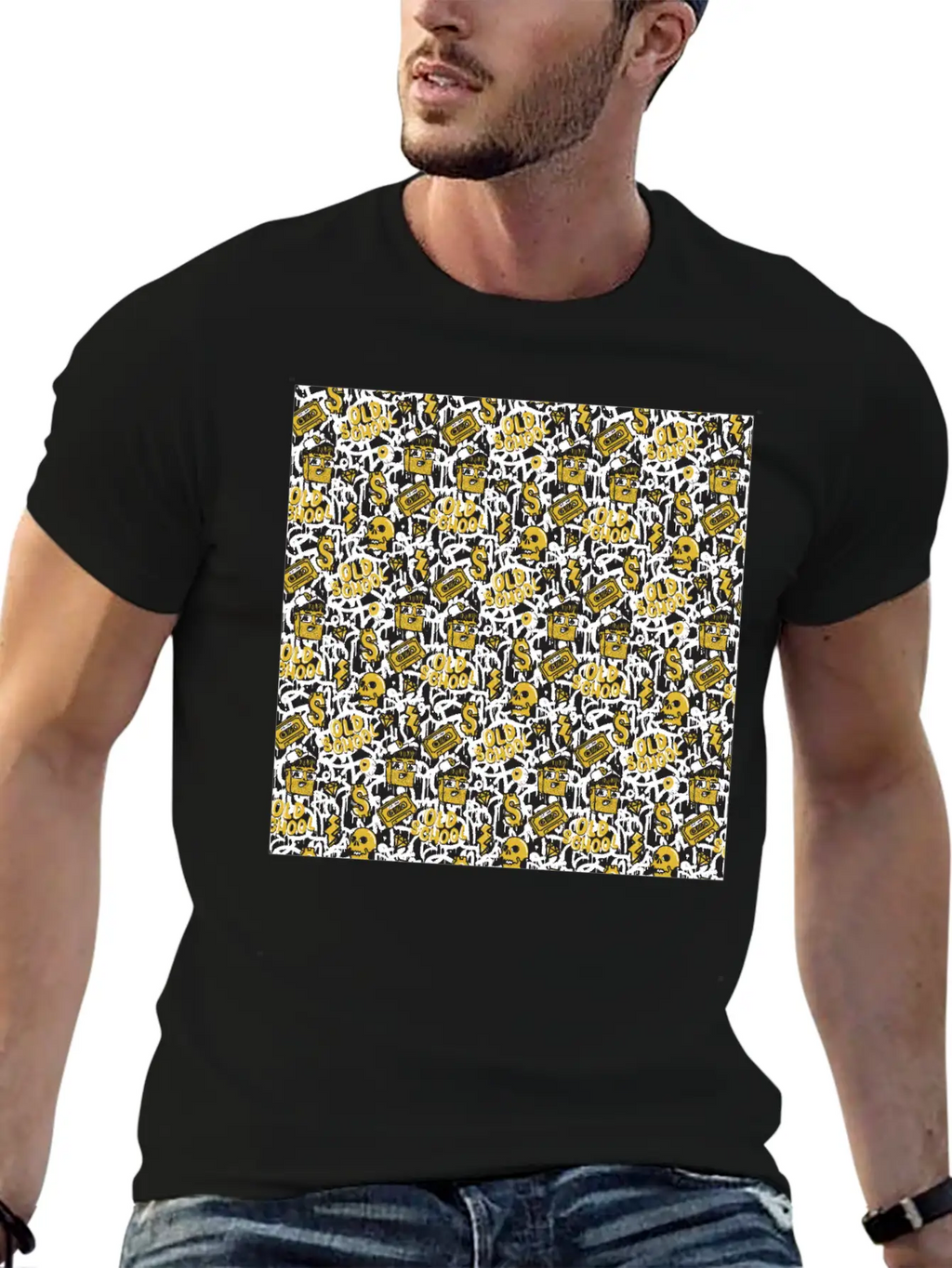 Graffiti Pattern | Street Art Urban Graphic Breathable Graphic T-Shirt – Perfect For Casual Days