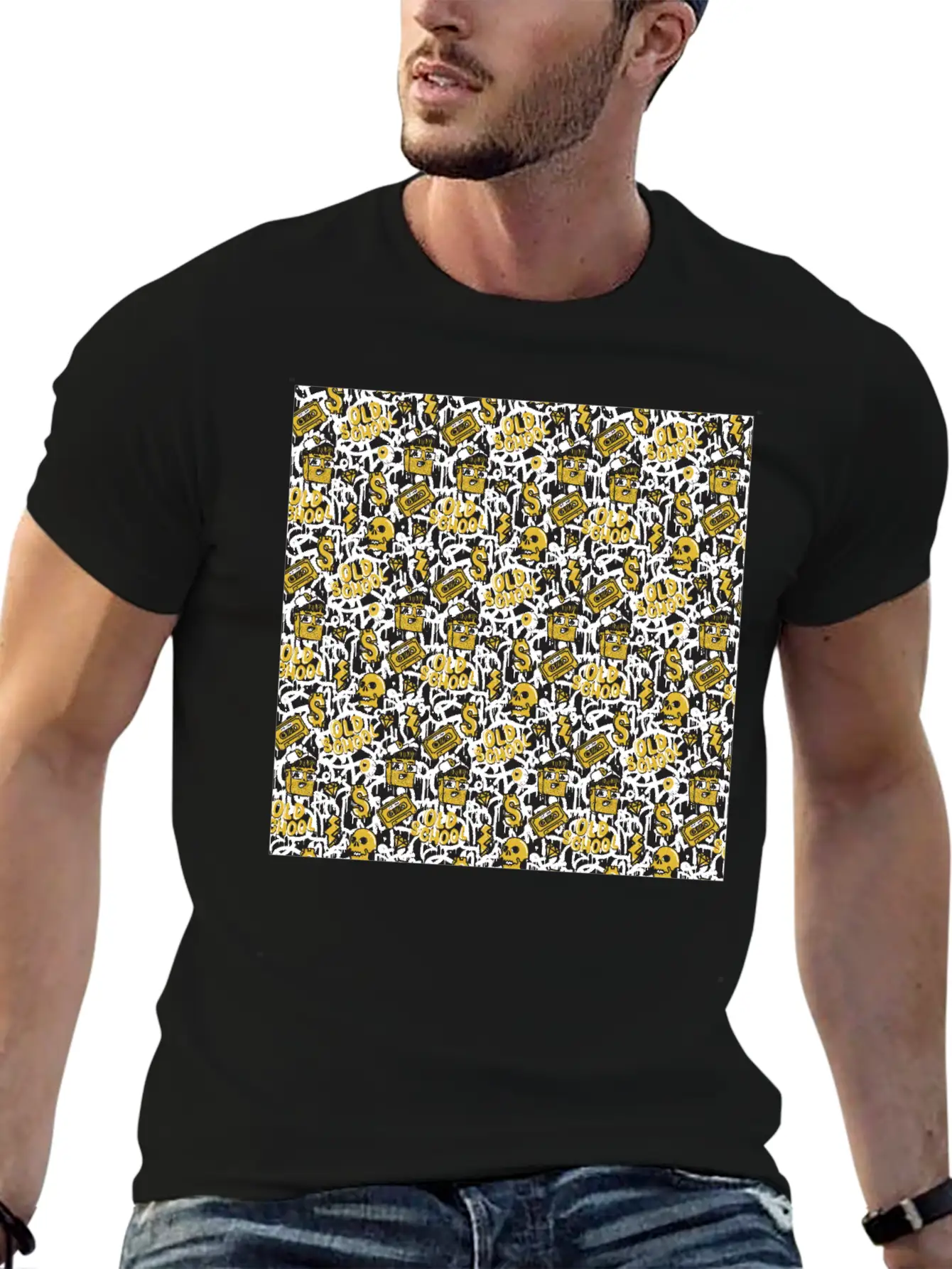 Graffiti Pattern | Street Art Urban Graphic Breathable Graphic T-Shirt – Perfect For Casual Days