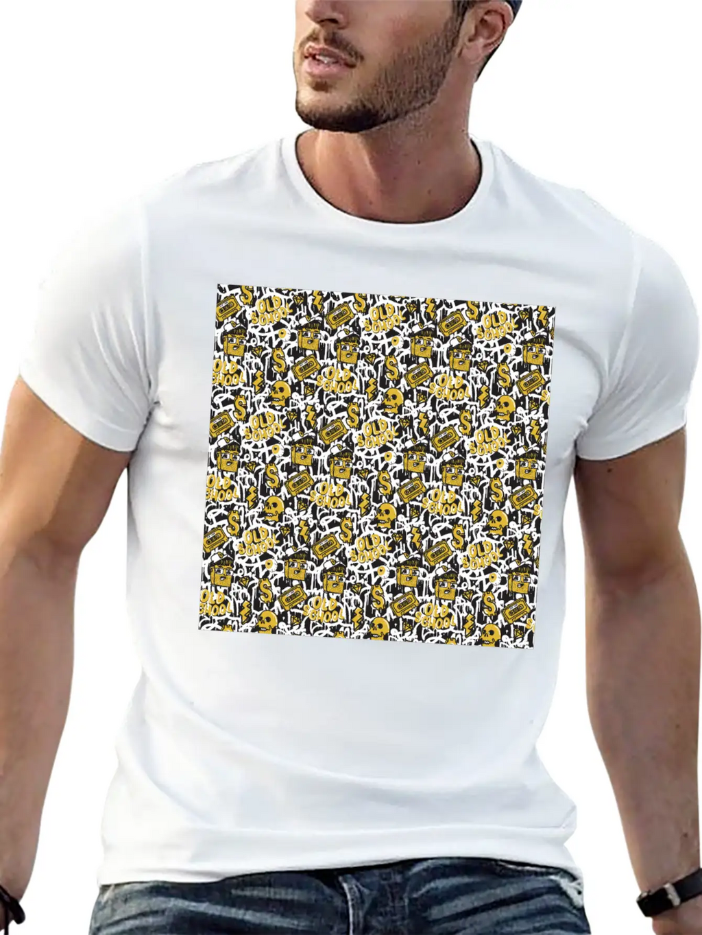 Graffiti Pattern | Street Art Urban Graphic Breathable Graphic T-Shirt – Perfect For Casual Days