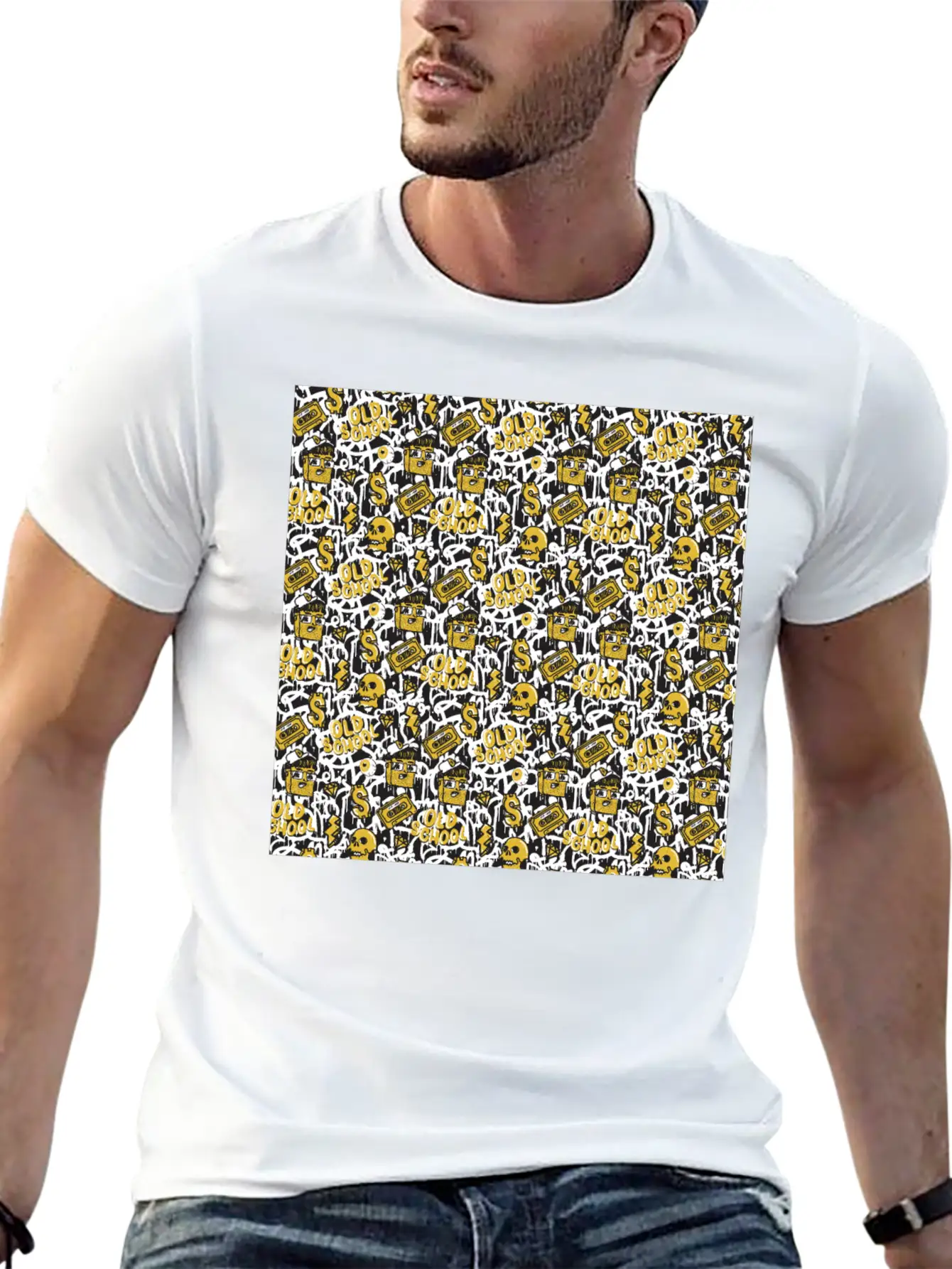 Graffiti Pattern | Street Art Urban Graphic Breathable Graphic T-Shirt – Perfect For Casual Days