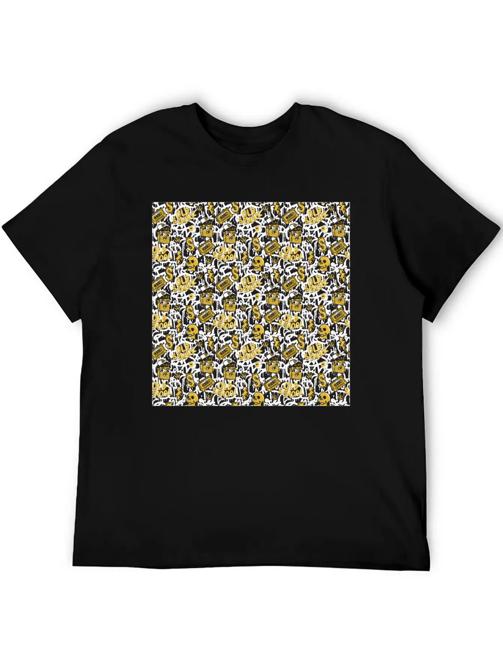 Graffiti Pattern | Street Art Urban Graphic Breathable Graphic T-Shirt – Perfect For Casual Days