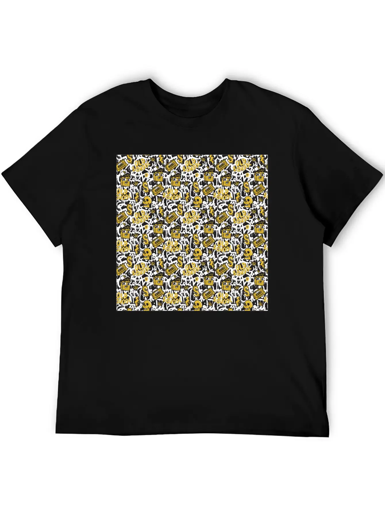 Graffiti Pattern | Street Art Urban Graphic Breathable Graphic T-Shirt – Perfect For Casual Days
