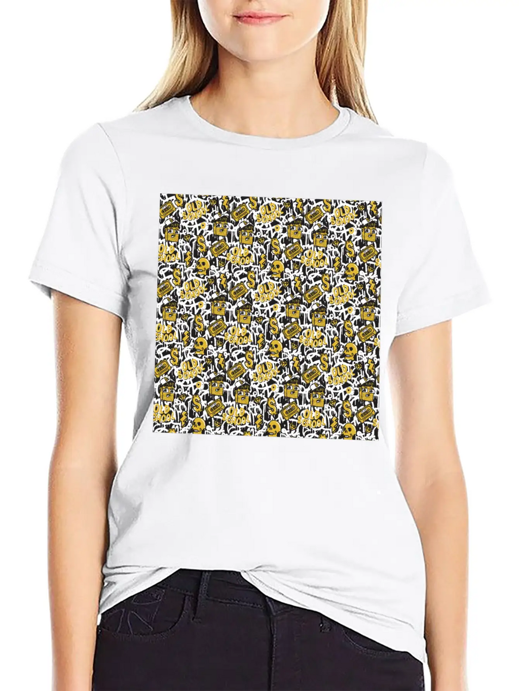 Graffiti Pattern | Street Art Urban Graphic Breathable Graphic T-Shirt – Perfect For Casual Days
