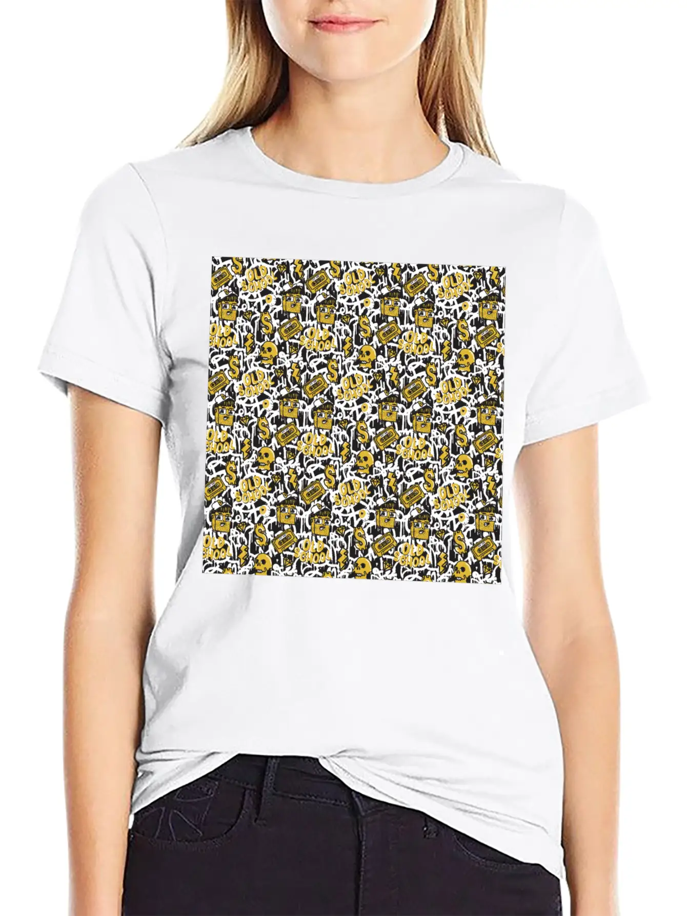 Graffiti Pattern | Street Art Urban Graphic Breathable Graphic T-Shirt – Perfect For Casual Days