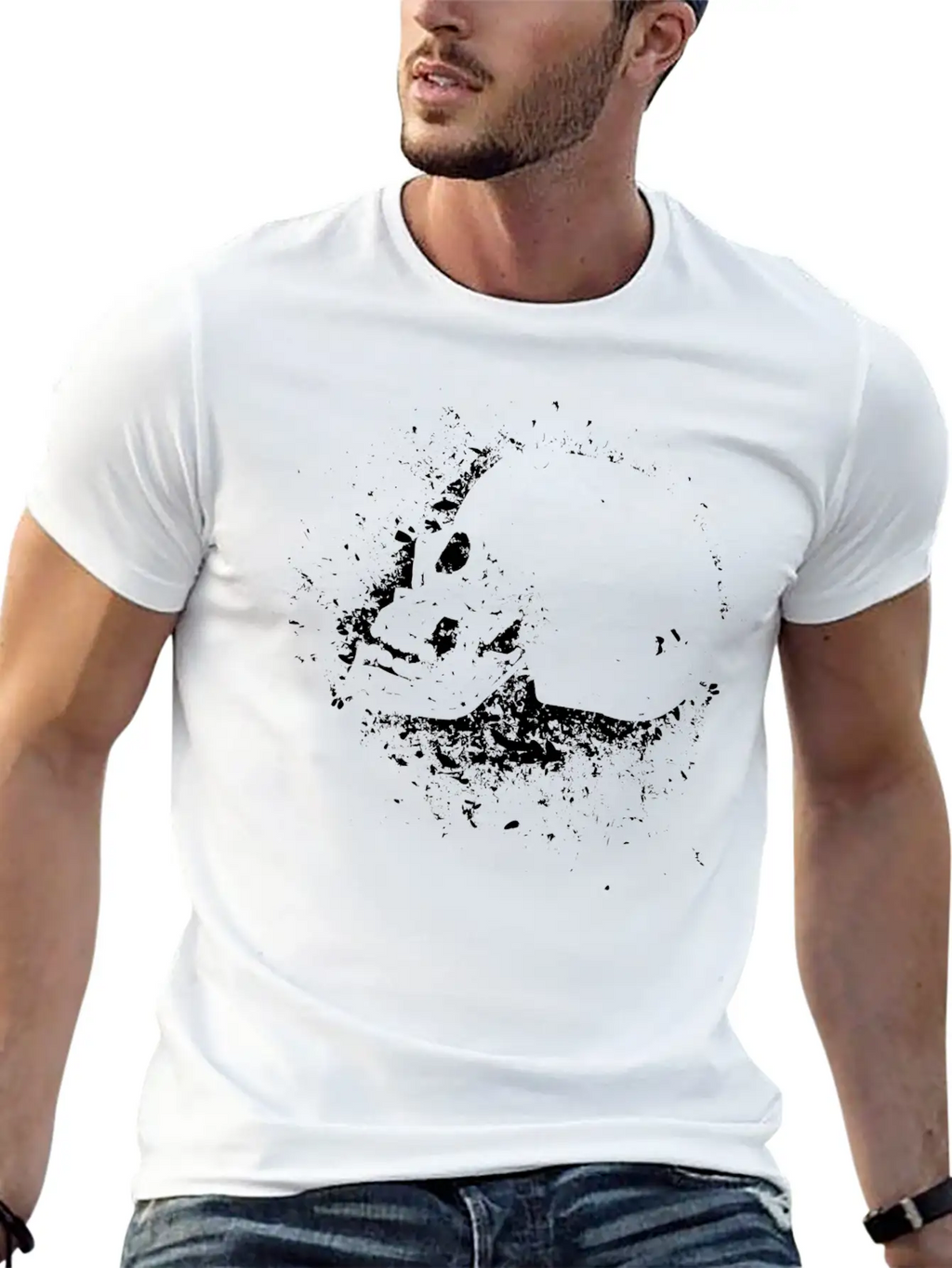 Graffiti Skull Grunge Cool Urban Motif Relaxed Everyday Tee – Lightweight And Durable Cotton
