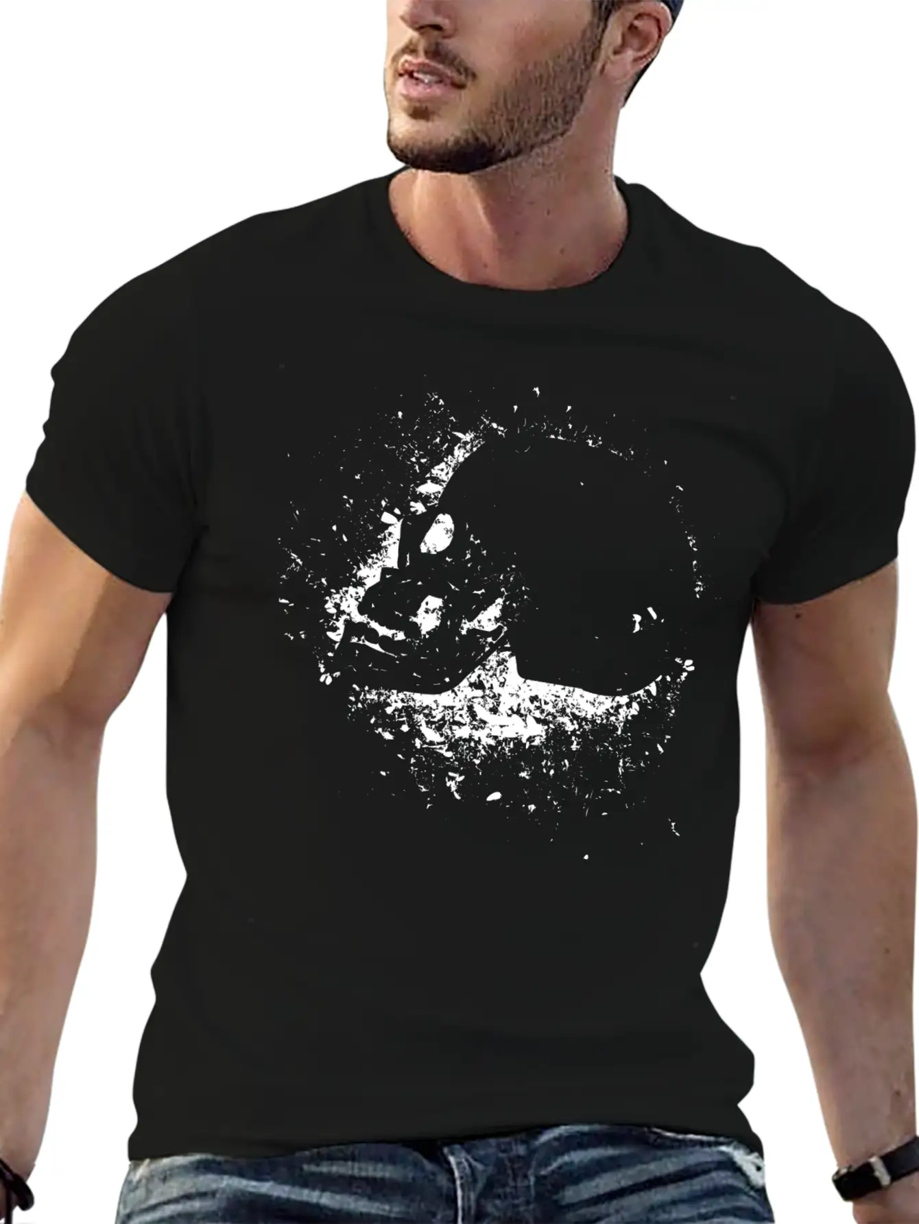 Graffiti Skull Grunge Cool Urban Motif Relaxed Everyday Tee – Lightweight And Durable Cotton