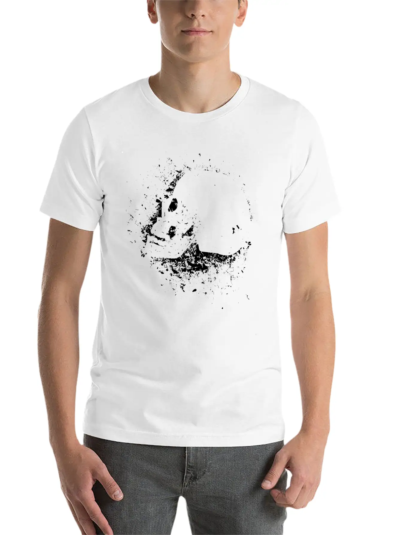 Graffiti Skull Grunge Cool Urban Motif Relaxed Everyday Tee – Lightweight And Durable Cotton