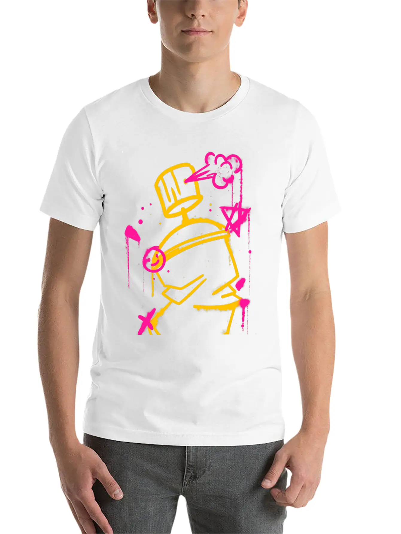 Graffiti Spray Can Basic Graphic T-Shirt – Daily Comfort In Soft Cotton