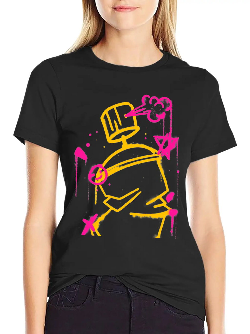 Graffiti Spray Can Basic Graphic T-Shirt – Daily Comfort In Soft Cotton