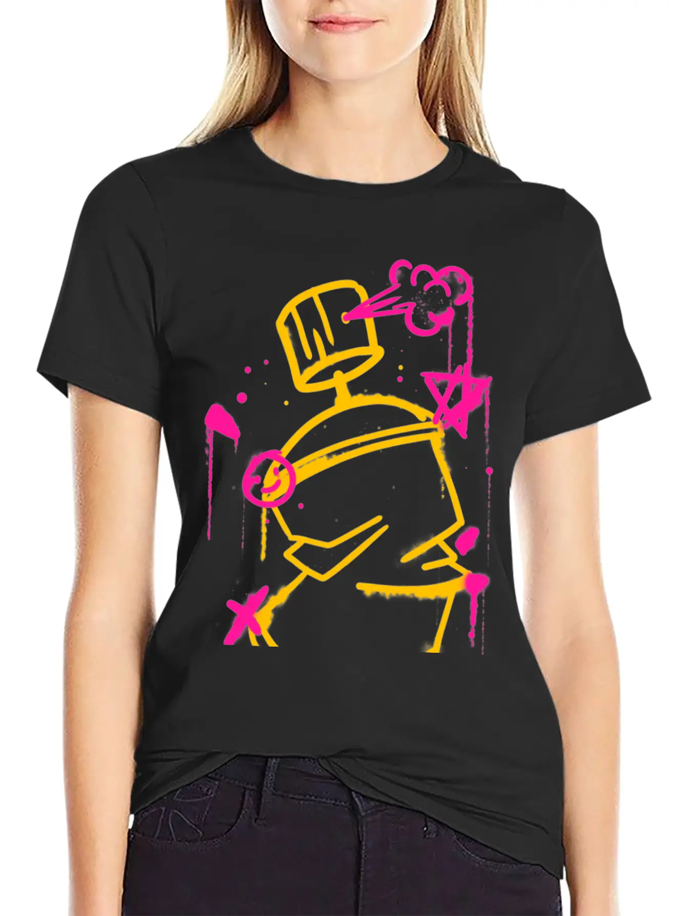 Graffiti Spray Can Basic Graphic T-Shirt – Daily Comfort In Soft Cotton