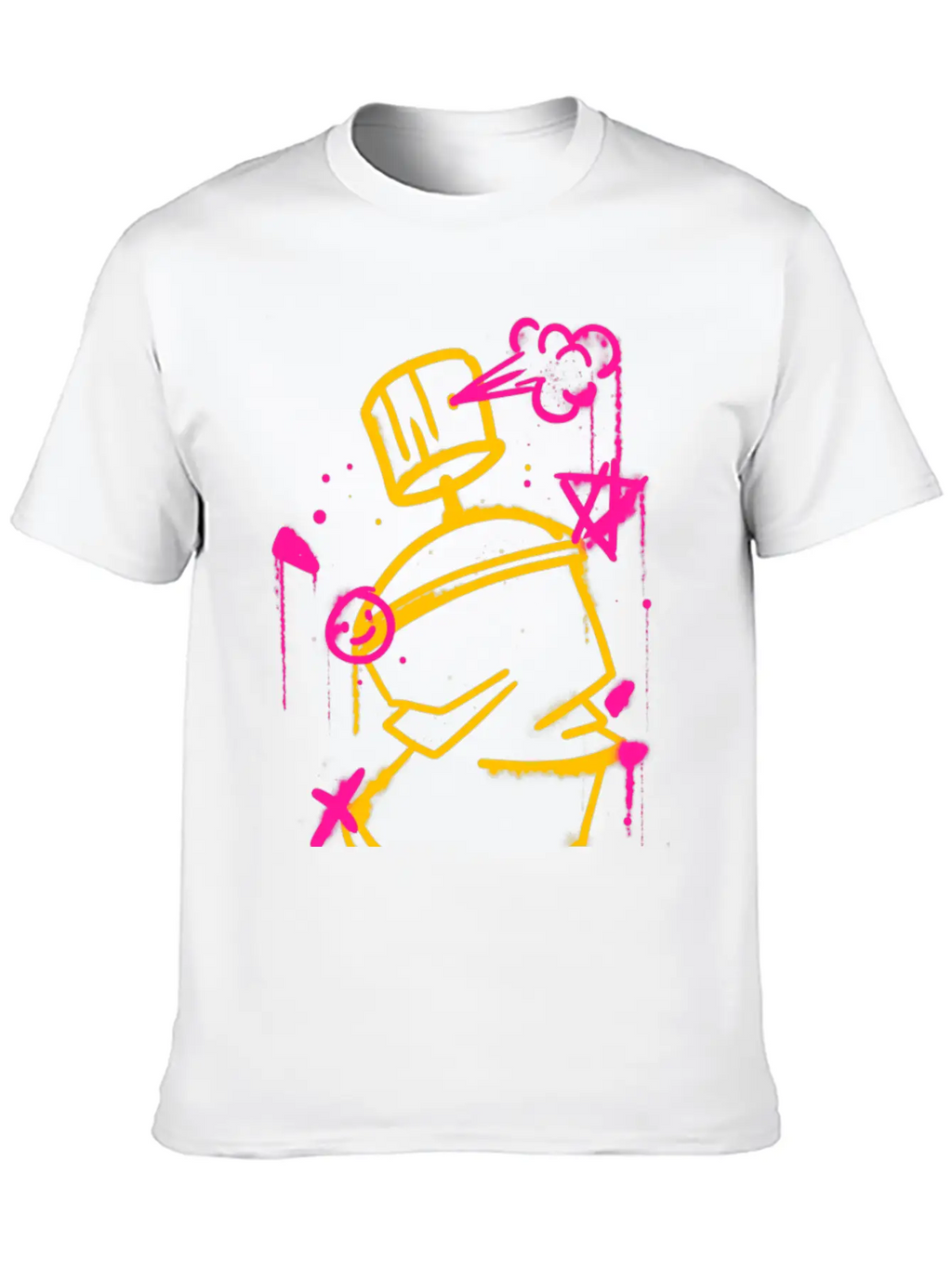 Graffiti Spray Can Basic Graphic T-Shirt – Daily Comfort In Soft Cotton