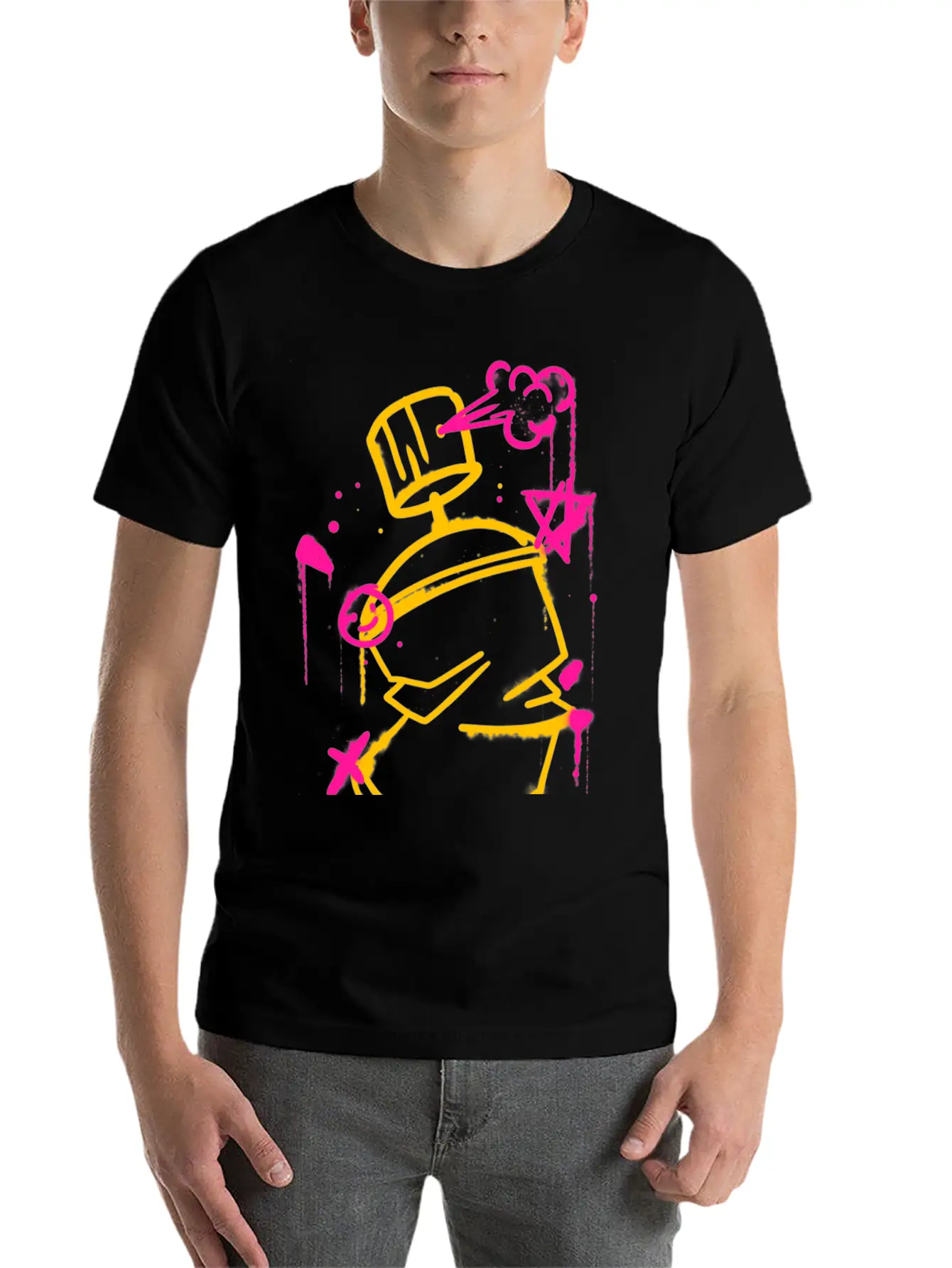 Graffiti Spray Can Basic Graphic T-Shirt – Daily Comfort In Soft Cotton