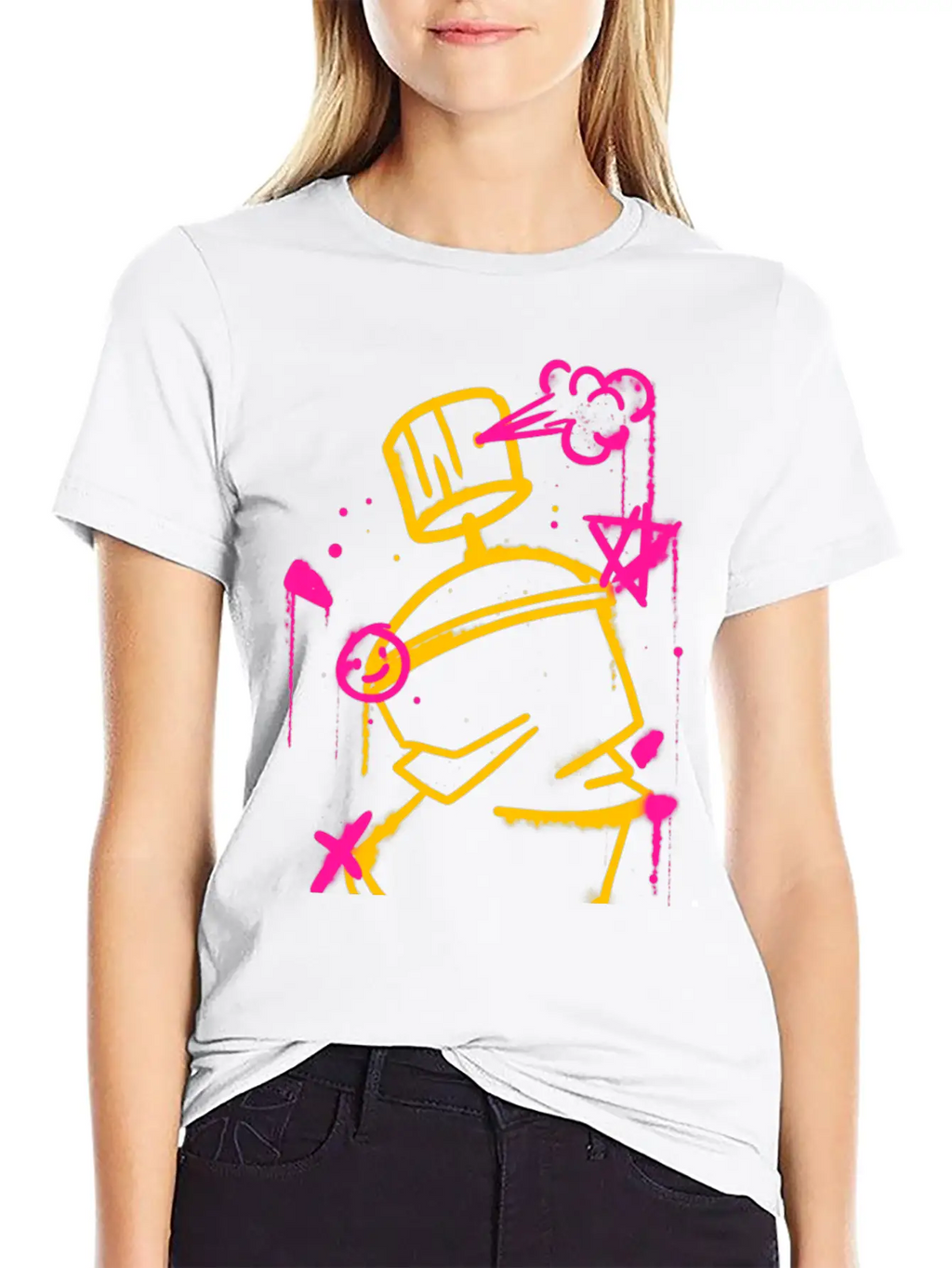 Graffiti Spray Can Basic Graphic T-Shirt – Daily Comfort In Soft Cotton